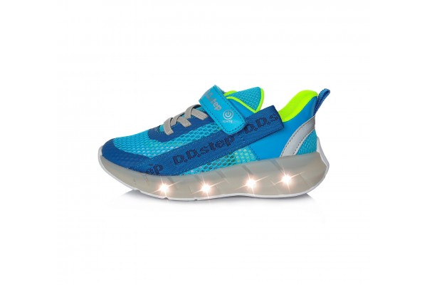 Mėlyni sportiniai LED batai 24-29 d. F61297M